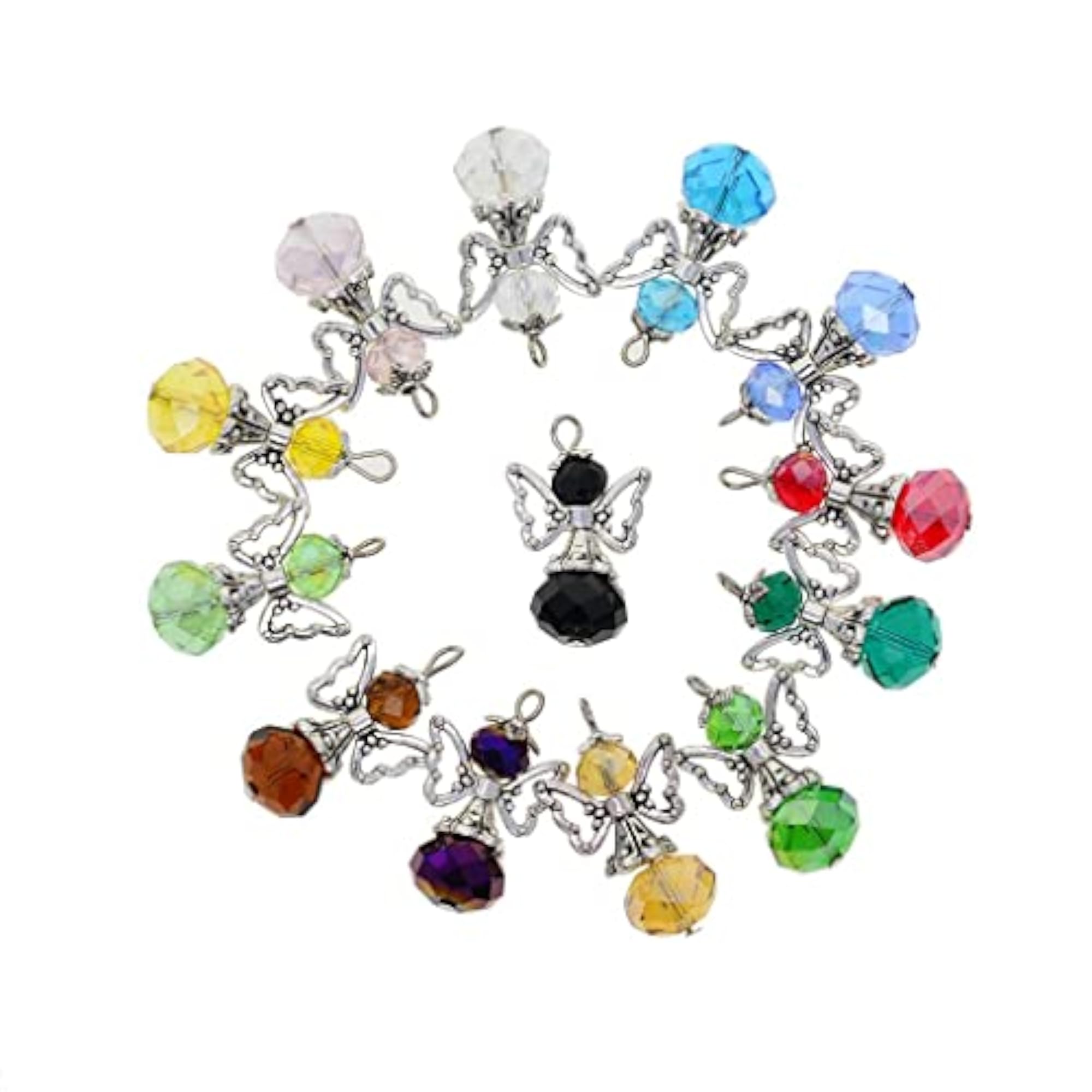 12 Pieces Tibetan Silver Angel Wing Charms